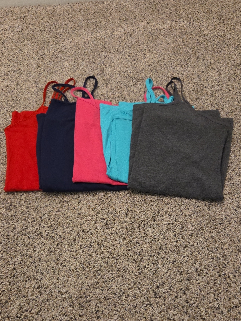 Womens Collection Of Cami's- Red, Navy, Pink, Teal, and Gray